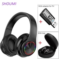 【The-Best】 Tv Headphones Wireless Helmets Foldable Bluetooth Headset Pc Bluetooth Adapter Waterproof Carry Bag Gaming Music With Mic