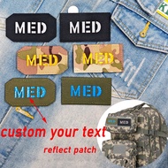 Miếng vá tên phản chiếu văn bản tùy chỉnh, 1 miếng thẻ tên thêu cá nhân, miếng vá may/ủi phù hợp với