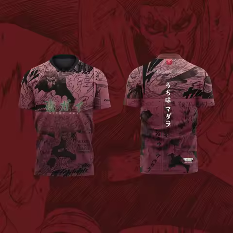 2026 Bandai NARUTO Anime MIGHT GUY Vs MADARA UCHIHA 3D Print Football Jersey for Men's Tshirt Summer