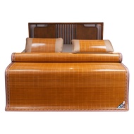 (FREE TAS) Tikar Lipat Bambu Alami Premium Halus & Adem / Karpet Rotan Alas Tidur Lantai Tidak Panas