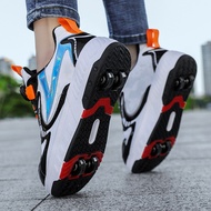Heelys budak lelaki empat roda tidak kelihatan kanak-kanak ubah bentuk kasut roda kasut roda pelajar