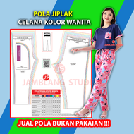 Pola Jiplak Celana Kolor Wanita [ Pola Baju Jamblang Studio ]