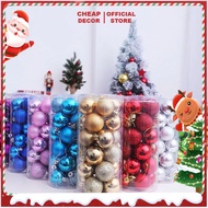 Set of Christmas Balls size 8CM/6CM/4CM/3CM in many colors to decorate the tree - Christmas Accessor