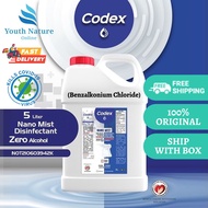 YN Codex Nano Mist / Fogging Disinfectant 5L / Non-Alcohol / Benzalkonium Chloride BKC /Kill 99.9% G