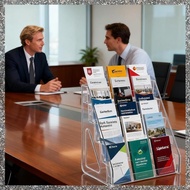 [feidan33.ph] 5-Tier Table Brochure Stand Clear Acrylic Flyer Stand for , Restaurants & Reception