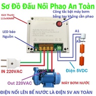 Bộ bơm nước lên bể phao an toàn kéo điện lên bể nước 5VDC relay an toàn