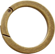 Nippon Cord Button CK1-50-S Flat Square Cast Carabiner, Round, Large, φ1.9 inches (49 mm), Antique G
