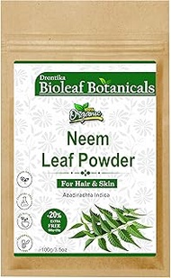 Drontika Bioleaf Botanicals Neem Powder for Hair and Skin, 100g, Zipper Pouch