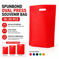 [20 pcs] Tas Souvenir Oval Press Kain Model Plong - Tas Kain Spunbond
