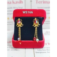 Wing Sing 916 Gold Earrings / Subang Indian Design  Emas 916 (WS166)