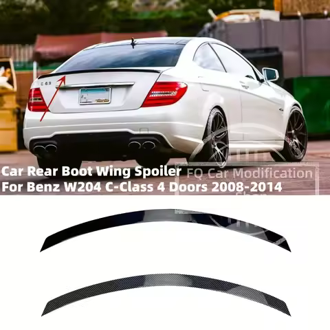 Rear Spoiler Tail Wing For Mercedes Benz W204 C-Class 4 Doors C180 C200 C260 C300 C63 2008-2014 Rear