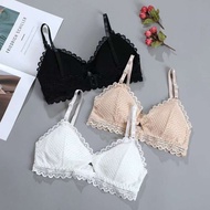 Bra Thin foam Bra without wire, brocade material Cup A, B Sexy (2836)