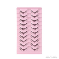 10 cặp Manga Anime Lashes Tự nhiên Lông mi giả Lông mi châu Á Nhật Bản cosplay lông mi giả lông mi m