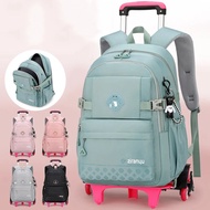 New Hot Sale Children School Backpack With Wheels Kids Trolley School Bag For Teenagers Girls Rolling Backpack Students Schoolbag Travel Bags