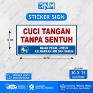 TOUCHLESS HAND WASH STICKER 30 X 15