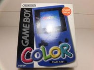 自有收藏 日本規格 任天堂 原廠藍色GBC game boy color gameboy color 遊戲主機 盒書俱在