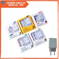 AK933 2A MICRO USB Travel Charger AK-933 2A Real Good Quality