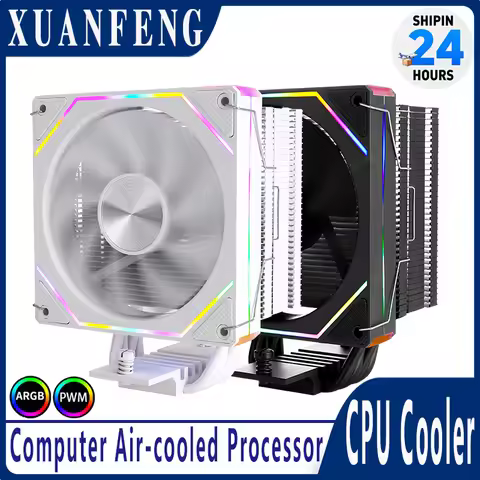 XUANFENG x79 x99 AM4 AM5 Processor 4 Heat Pipe Cooler CPU RGB 120mm Fan Compatible i5 i7 i9 E5 LGA20