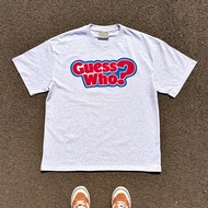 GUESS WHO Guess Who Simple Style Men's and Women's Short sleeved T-shirt