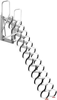 Telescoping Ladder Attic Telescopic Ladder Carbon Steel Folding Ladder Wall Mount Extension Ladder N