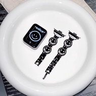 Suitable for Xiaomi Mi Band 9pro Strap Mi Band 8pro Strap Smiley Face Chain Metal Strap Fashionable 