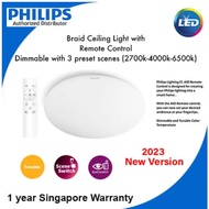 Philips CL610 Braid Ceiling Light with Remote Control 929003263207/929003263307