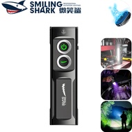 SMILING SHARK T02 Rechargeable Torch Light Magnetic Work Flashlight LED*2 8Mode UV Purple Light COB 