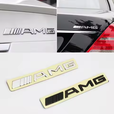 3D ABS Chrome Emblem Letters logo Car Trunk Badge Sticke For Mercedes Benz AMG W204 W205 W212 W213 X