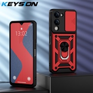 Keysion Ốp điện thoại chống sốc Trường Hợp Đối Với Vivo Y04 Silicone + PC Trượt bảo vệ ống kính máy