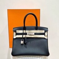 99%新Hermes Birkin 30 PHW TOGO  黑银 W刻