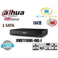DAHUA 16CH / 16 CHANNEL XVR7116HE-4KL-I PENTABRID 4K MINI 1U (A.I) DVR DIGITAL VIDEO RECORDER