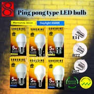 ( SG Seller )Sunshine LED GLOBE Super Energy Saving light Bulb / Daylight /Warm-white/B22 /E14/E27 b