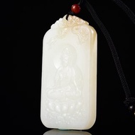 秒殺價 天然新疆和田玉羊脂玉觀音吊墜