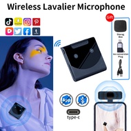 Wireless Microphone Phone Mic Portable Mini Mic Lavalier Interview Live Record Mic for Vlogging Kara