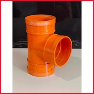 ∆ ❂ ❤ BIOPIPE PVC  EQUAL TEE AND TEE REDUCER ORANGE | SIZES 2" 3" 4" | SANITARY FITTINGS