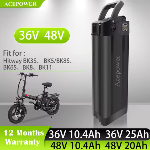For Hitway BK3 BK5 BK6 BK8 BK11 BK37 COLORWAY BK6 EBike Battery 36V 48V 10.4Ah 20Ah Folding Bike Bat