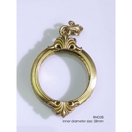 RND28Brass round amulet casing inner diameter 28mm Brass Buddha Frame Screen Inside About 28mm