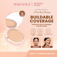 Hanasui Perfect Fit Powder Foundation - Bedak Padat Compact Powder Perfect Coverage Ringan dan Tahan
