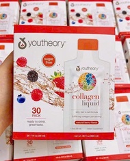 [Chính Hãng] Collagen Nước Youtheory Collagen Liquid Berry Flavor Hộp 30 gói x 30ml - Mỹ
