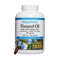 Omega Factors by Natural Factors, Flaxseed Oil, Supports Overall Health with Omega-3, 6 and 9 Fatty