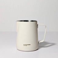 一個起訂【雷雕客製化】尖嘴斜口拉花杯-350ml(白)【好事多磨】