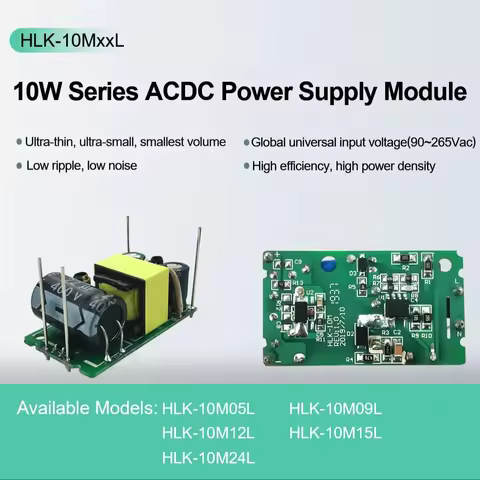 220V to 10W 5V/9V/12V/15V/24V AC DC PCB Board Circuit Power Module Supply HLK-10M05L/10M09L/10M12L/1