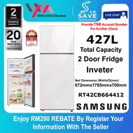 [ Save 4.0 ] Samsung 427L Refrigerator Top Freezer 2 Door/Peti Ais 2 Pintu Inverter (RT42CB664412) P