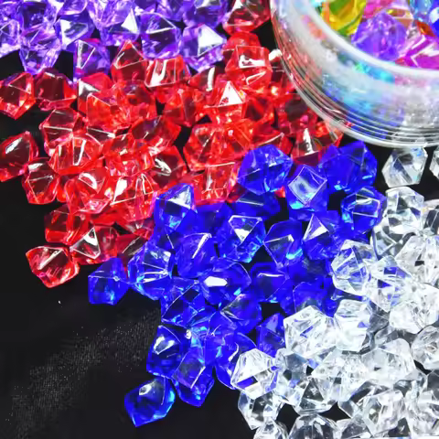 Acrylic Diamond Crystal Ice Rock Stones Vase Gems Confetti Table Scatter Beads Wedding Party Home De