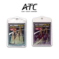 ATC - Slowfall Assist Hooks ~ Tinsel & Lumo Skirt with Tinsel Fishing Assist Hooks