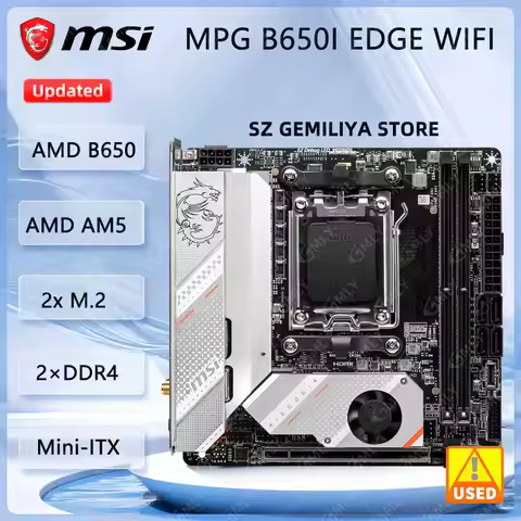 MSI MPG B650I EDGE WIFI AMD B650 Mini-ITX Motherboard Socket AM5 DDR5 128GB 2x M.2 support Ryzen 9 7