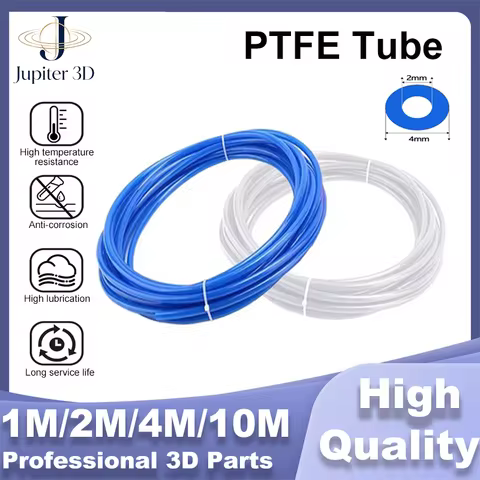 4x2mm PTFE Tube White Black Blue For Creality Ender 3/ Pro Ender 5/Pro CR-10/10S 1M/2M/4M For 1.75mm