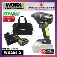 WORX 20V Brushless Impact Driver WU294.2 - 1 Year Warranty ( WORX IMPACT DRIVER WORX CORDLESS DRIVER