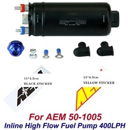 New 50-1005 Performance 400LPH Inline High Flow Fuel Pump Kit E85 Compatible 0580254044 +60MM Fuel F