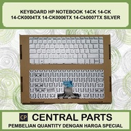 HP Laptop Keyboard Notebookhp 14ck 14-Ck 14-Ck0004tx 14-Ck0006tx 14-Ck0007tx Silver